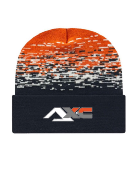 Black Orange and white AXC Beanie